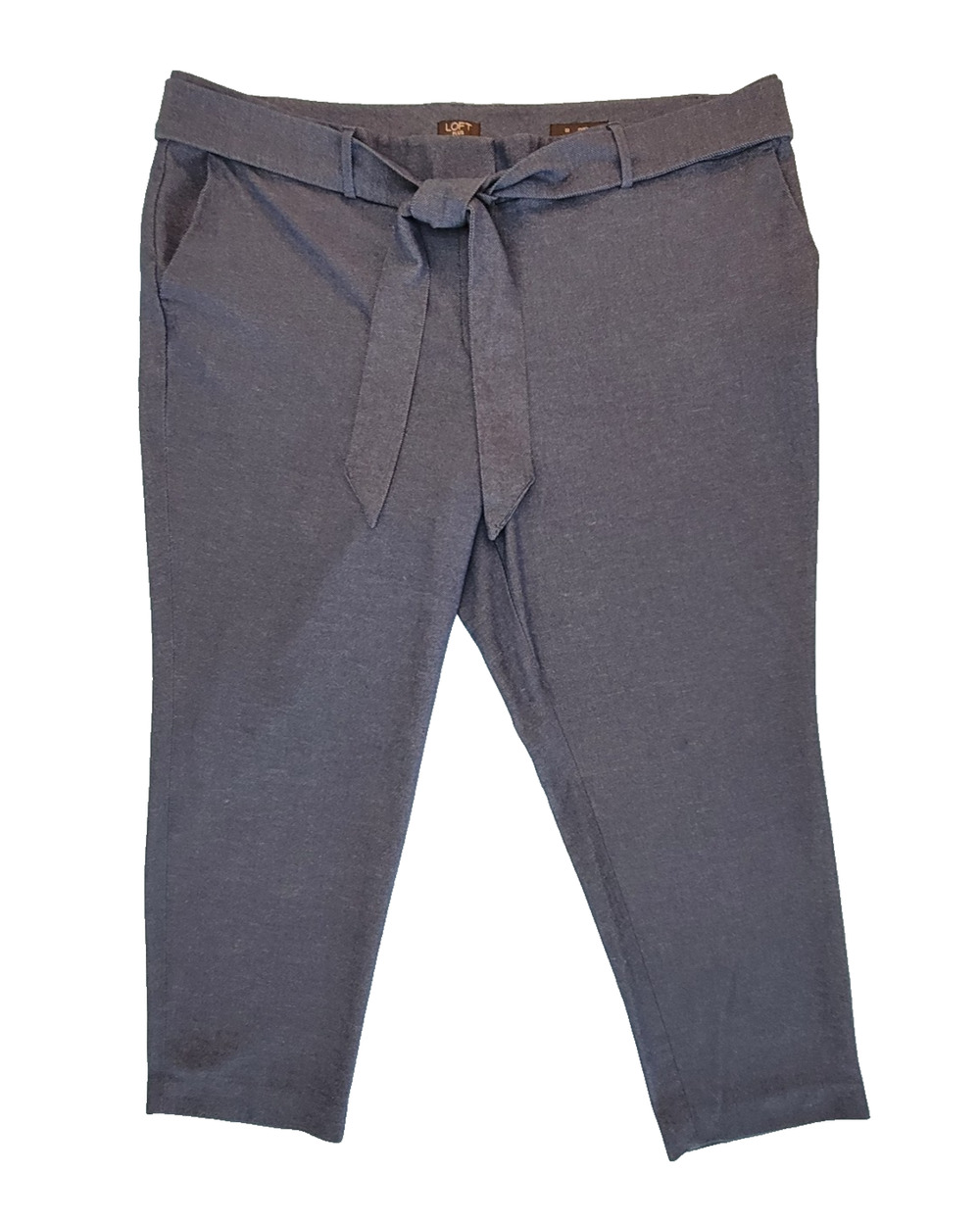 Loft Plus Womens Pants Marisa Size 22 Denim Blue Stretch Knit Comfort Trousers